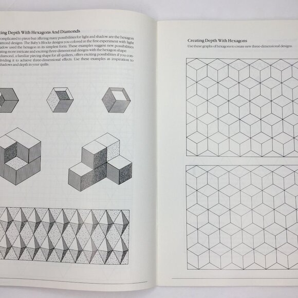 Vintage 1989 Light And Shadows Optical Illusion In Quilts Susan McKelvey Pattern - Picture 4 of 10